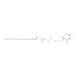 ChemSpider 2D Image | 1-Deoxy-1-{[(7R)-4,7-dihydroxy-4-oxido-10-oxo-3,5,9-trioxa-4lambda~5~-phosphapentacos-1-yl]amino}-beta-D-fructopyranose | C27H54NO12P