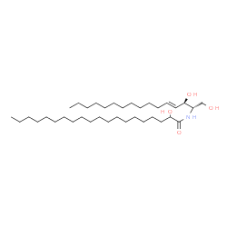 ChemSpider 2D Image | N-[(2S,3R,4E)-1,3-Dihydroxy-4-hexadecen-2-yl]-2-hydroxyicosanamide | C36H71NO4