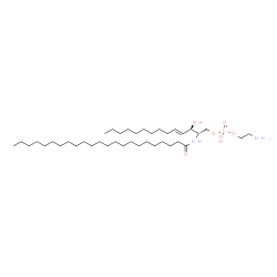 ChemSpider 2D Image | 2-Aminoethyl (2S,3R,4E)-3-hydroxy-2-(tricosanoylamino)-4-tetradecen-1-yl hydrogen phosphate | C39H79N2O6P