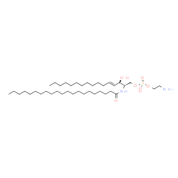 ChemSpider 2D Image | 2-Aminoethyl (2S,3R,4E)-2-(henicosanoylamino)-3-hydroxy-4-hexadecen-1-yl hydrogen phosphate | C39H79N2O6P