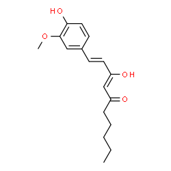 ChemSpider 2D Image | (1E,3Z)-3-Hydroxy-1-(4-hydroxy-3-methoxyphenyl)-1,3-decadien-5-one | C17H22O4