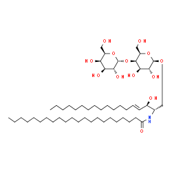 ChemSpider 2D Image | N-[(2S,3R,4E)-1-{[4-O-(alpha-D-Galactopyranosyl)-beta-D-galactopyranosyl]oxy}-3-hydroxy-4-octadecen-2-yl]docosanamide | C52H99NO13