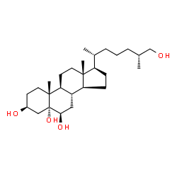 ChemSpider 2D Image | (3beta,5alpha,6beta,25R)-Cholestane-3,5,6,26-tetrol | C27H48O4