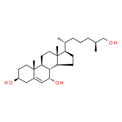 ChemSpider 2D Image | (3beta,7alpha,25S)-Cholest-5-ene-3,7,26-triol | C27H46O3