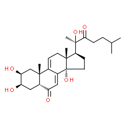 ChemSpider 2D Image | (2beta,3beta,5beta)-2,3,14,20-Tetrahydroxycholesta-7,9(11)-diene-6,22-dione | C27H40O6