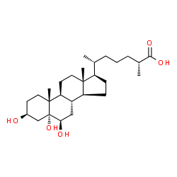 ChemSpider 2D Image | (3beta,5alpha,6beta,25R)-3,5,6-Trihydroxycholestan-26-oic acid | C27H46O5