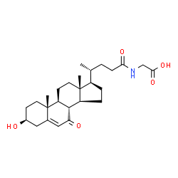 ChemSpider 2D Image | N-[(3beta)-3-Hydroxy-7,24-dioxochol-5-en-24-yl]glycine | C26H39NO5