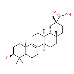 ChemSpider 2D Image | (2R,4aS,6aR,10S,12aR,14aS,14bR)-10-Hydroxy-2,4a,6a,9,9,12a,14a-heptamethyl-1,2,3,4,4a,5,6,6a,7,8,8a,9,10,11,12,12a,13,14,14a,14b-icosahydro-2-picenecarboxylic acid | C30H48O3