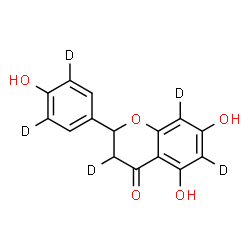 ChemSpider 2D Image | 5,7-Dihydroxy-2-[4-hydroxy(3,5-~2~H_2_)phenyl](3,6,8-~2~H_3_)-2,3-dihydro-4H-chromen-4-one | C15H7D5O5