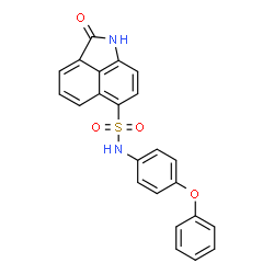 ChemSpider 2D Image | 2-Oxo-N-(4-phenoxyphenyl)-1,2-dihydrobenzo[cd]indole-6-sulfonamide | C23H16N2O4S