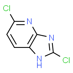 ChemSpider 2D Image | 2,5-dichloro-1H-imidazo[4,5-b]pyridine | C6H3Cl2N3