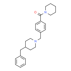 ChemSpider 2D Image | {4-[(4-Benzyl-1-piperidinyl)methyl]phenyl}(1-piperidinyl)methanone | C25H32N2O