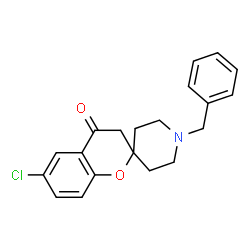 ChemSpider 2D Image | 1'-Benzyl-6-chlorospiro[chroman-2,4'-piperidin]-4-one | C20H20ClNO2