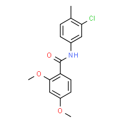 ChemSpider 2D Image | N-(3-Chloro-4-methylphenyl)-2,4-dimethoxybenzamide | C16H16ClNO3