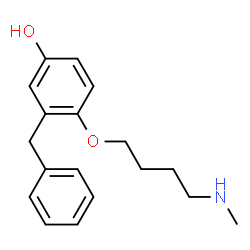ChemSpider 2D Image | 3-Benzyl-4-[4-(methylamino)butoxy]phenol | C18H23NO2