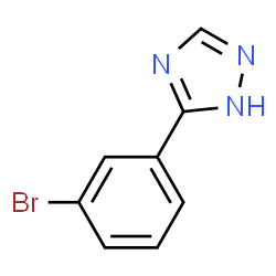 ChemSpider 2D Image | 3-(3-Bromophenyl)-1H-1,2,4-triazole | C8H6BrN3