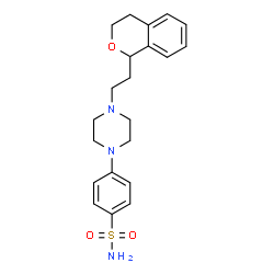 ChemSpider 2D Image | 4-{4-[2-(3,4-Dihydro-1H-isochromen-1-yl)ethyl]-1-piperazinyl}benzenesulfonamide | C21H27N3O3S