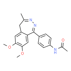 ChemSpider 2D Image | N-[4-(7,8-Dimethoxy-4-methyl-5H-2,3-benzodiazepin-1-yl)phenyl]acetamide | C20H21N3O3