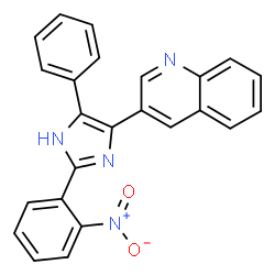 ChemSpider 2D Image | 3-[2-(2-Nitrophenyl)-5-phenyl-1H-imidazol-4-yl]quinoline | C24H16N4O2