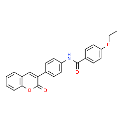 ChemSpider 2D Image | 4-Ethoxy-N-[4-(2-oxo-2H-chromen-3-yl)phenyl]benzamide | C24H19NO4