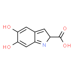ChemSpider 2D Image | 5,6-dihydroxy-1,2-dihydroindole-2-carboxylic acid | C9H8NO4