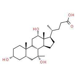 ChemSpider 2D Image | (3alpha,5beta,7alpha,9xi,12alpha)-3,7,12-Trihydroxy-7-methylcholan-24-oic acid | C25H42O5
