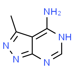ChemSpider 2D Image | 3-methyl-1,5-dihydropyrazolo[3,4-d]pyrimidin-4-amine | C6H8N5