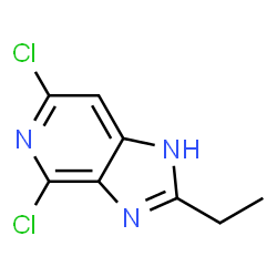 ChemSpider 2D Image | 4,6-Dichloro-2-ethyl-1H-imidazo[4,5-c]pyridine | C8H7Cl2N3