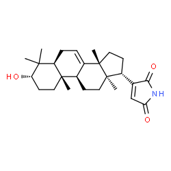 ChemSpider 2D Image | 3-[(3beta,5beta,9beta,10alpha,17beta)-3-Hydroxy-4,4,14-trimethylandrost-7-en-17-yl]-1H-pyrrole-2,5-dione | C26H37NO3