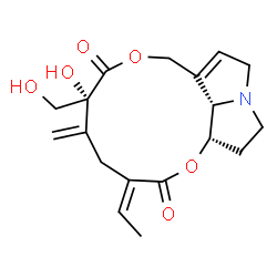 ChemSpider 2D Image | (7beta,8beta,12R,15Z)-12,18-Dihydroxy-13,19-didehydrosenecionan-11,16-dione | C18H23NO6
