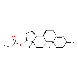 ChemSpider 2D Image | (8alpha,9beta,10alpha,13alpha,14beta)-3-Oxoandrost-4-en-17-yl propionate | C22H32O3
