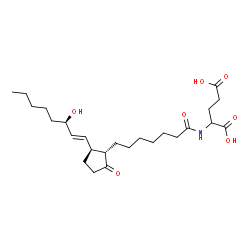 ChemSpider 2D Image | N-[(8beta,12alpha,13E,15R)-15-Hydroxy-1,9-dioxoprost-13-en-1-yl]glutamic acid | C25H41NO7
