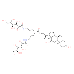 ChemSpider 2D Image | (2S,3R,4S,5S,2'S,3'R,4'S,5'S)-N,N'-[({(4S)-4-[(3S,8S,9R,10R,12R,13S,14R,17S)-3,12-Dihydroxy-10,13-dimethylhexadecahydro-1H-cyclopenta[a]phenanthren-17-yl]pentanoyl}imino)di-3,1-propanediyl]bis(2,3,4,5
,6-pentahydroxyhexanamide) (non-preferred name) | C42H75N3O15