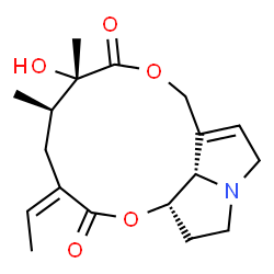 ChemSpider 2D Image | (7beta,8beta,12S,15Z)-12-Hydroxysenecionan-11,16-dione | C18H25NO5
