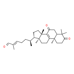 ChemSpider 2D Image | (5xi,10alpha,13alpha,14beta,17alpha,20S,24E)-3,7-Dioxolanosta-8,24-dien-26-al | C30H44O3