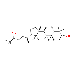 ChemSpider 2D Image | (3alpha,5beta,8alpha,10alpha,13alpha,14beta,17alpha,20S,24R)-9,19-Cyclolanostane-3,24,25-triol | C30H52O3