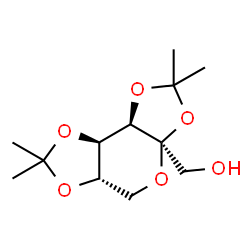 ChemSpider 2D Image | [(3aR,5aS,8aR,8bR)-2,2,7,7-Tetramethyltetrahydro-3aH-bis[1,3]dioxolo[4,5-b:4',5'-d]pyran-3a-yl]methanol (non-preferred name) | C12H20O6