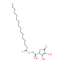 ChemSpider 2D Image | (2S)-2-[(2S)-3,4-Dihydroxy-5-oxo-2,5-dihydro-2-furanyl]-2-hydroxyethyl palmitate (non-preferred name) | C22H38O7
