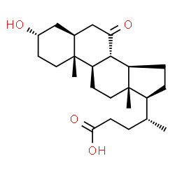 ChemSpider 2D Image | (3beta,5beta,8alpha,9beta,10alpha,13alpha,14beta,17alpha)-3-Hydroxy-7-oxocholan-24-oic acid | C24H38O4