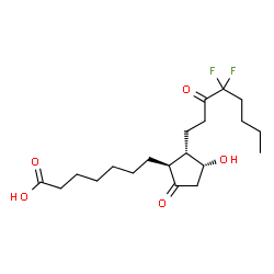 ChemSpider 2D Image | (8beta,11alpha,12alpha)-16,16-Difluoro-11-hydroxy-9,15-dioxoprostan-1-oic acid | C20H32F2O5