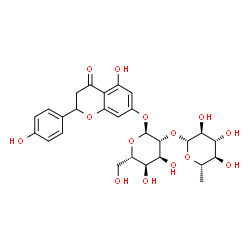ChemSpider 2D Image | 5-Hydroxy-2-(4-hydroxyphenyl)-4-oxo-3,4-dihydro-2H-chromen-7-yl 2-O-(6-deoxy-beta-L-glucopyranosyl)-alpha-L-altropyranoside | C27H32O14