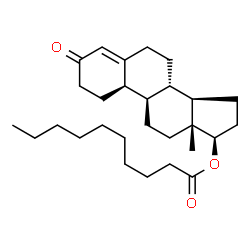 ChemSpider 2D Image | (8alpha,9beta,13alpha,14beta,17alpha)-3-Oxoestr-4-en-17-yl decanoate | C28H44O3