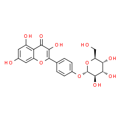 ChemSpider 2D Image | 4-(3,5,7-Trihydroxy-4-oxo-4H-chromen-2-yl)phenyl alpha-L-altropyranoside | C21H20O11