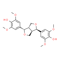 ChemSpider 2D Image | 4,4'-(1R,3aS,4S,6aR)-Tetrahydro-1H,3H-furo[3,4-c]furan-1,4-diylbis(2,6-dimethoxyphenol) | C22H26O8