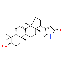 ChemSpider 2D Image | 3-[(3alpha,5alpha,9beta,10alpha,13alpha,14beta,17beta)-3-Hydroxy-4,4,14-trimethylandrost-7-en-17-yl]-1H-pyrrole-2,5-dione | C26H37NO3