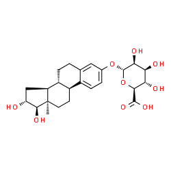 ChemSpider 2D Image | (13alpha,16alpha,17beta)-16,17-Dihydroxyestra-1(10),2,4-trien-3-yl alpha-D-mannopyranosiduronic acid | C24H32O9