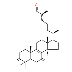 ChemSpider 2D Image | (5xi,17alpha,24E)-3,7-Dioxolanosta-8,24-dien-26-al | C30H44O3