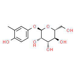 ChemSpider 2D Image | 4-Hydroxy-3-methylphenyl alpha-D-mannopyranoside | C13H18O7