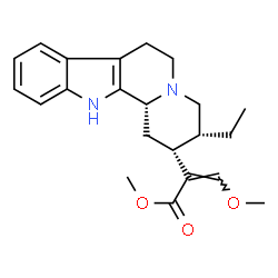 ChemSpider 2D Image | Methyl (3beta,15alpha,16Z)-17-methoxycoryn-16-en-16-carboxylate | C22H28N2O3