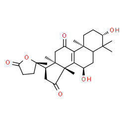 ChemSpider 2D Image | (3beta,7alpha,17alpha)-3,7-Dihydroxy-4,4,14-trimethyl-20,24-epoxychol-8-ene-11,15,24-trione | C27H38O6
